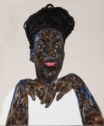 Amoako Boafo, Laced Fingers, 2022